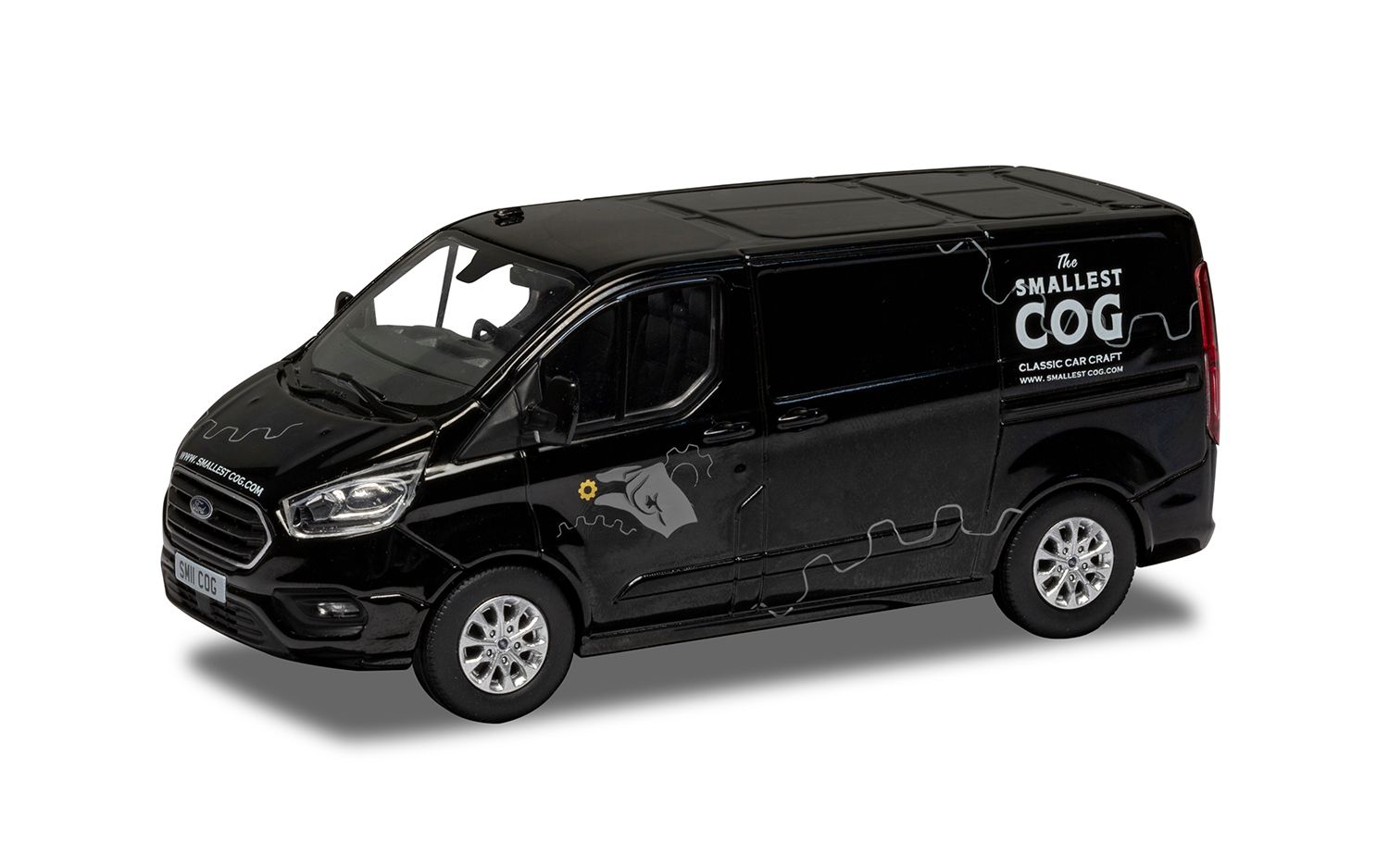 CORGI VANGUARDS 1:43 - Ford Transit Custom 300L1, Shadow Black (Richard Hammond's The Smallest Cog) - VA15105