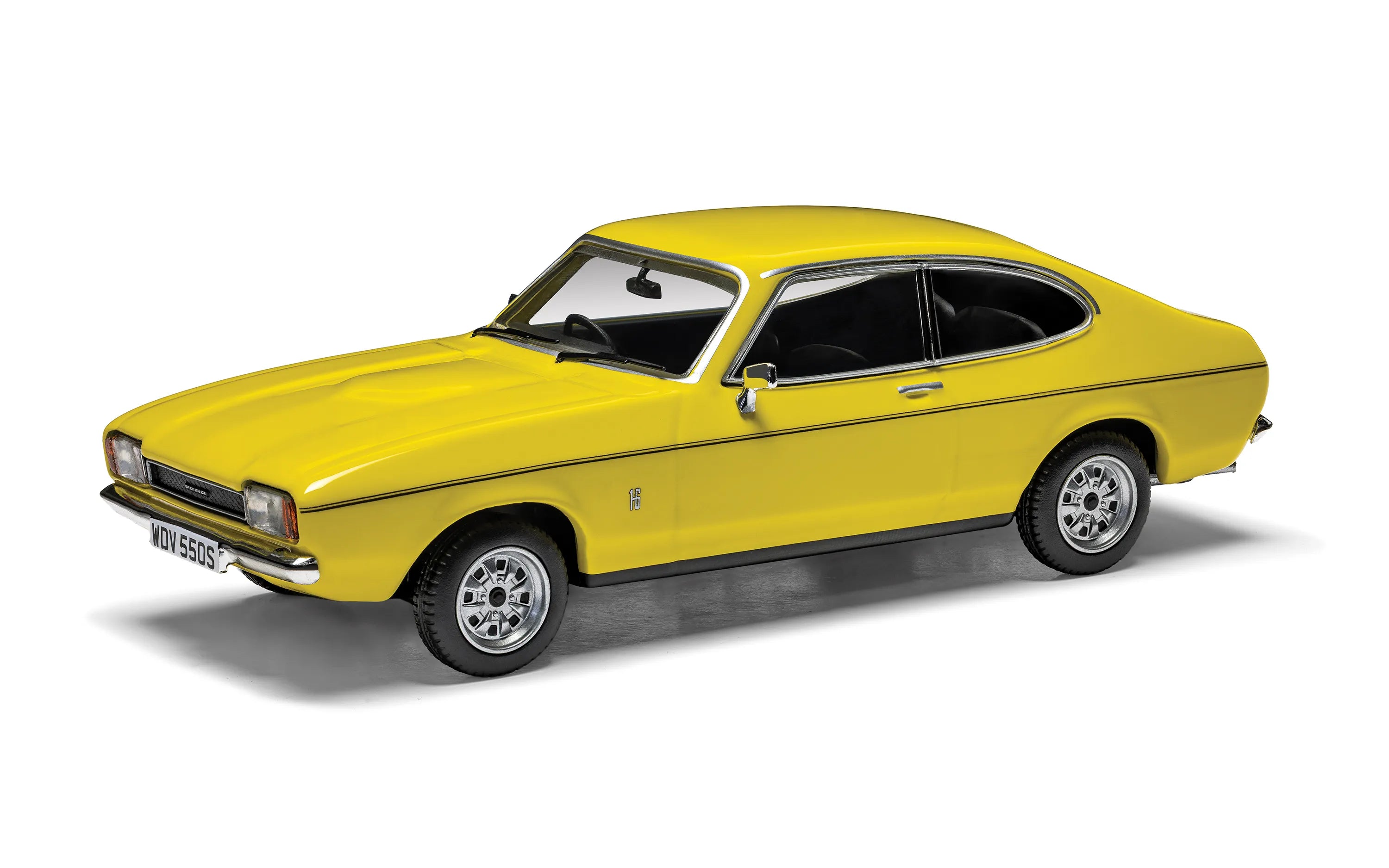 CORGI VANGUARDS 1:43 - 1977 Ford Capri Mk2 1.6 - Signal Yellow - VA15410