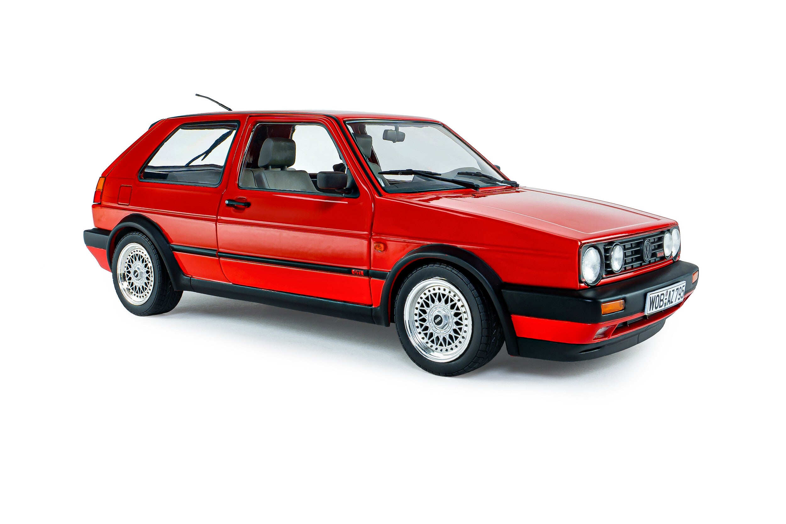SOLIDO 1:18 Diecast, 1989 VOLKSWAGEN GOLF Mk2 GTi G60, Red - S1812701
