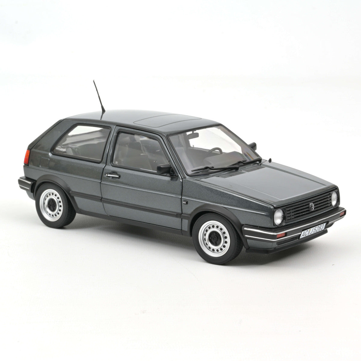 Norev 1:18 Scale Diecast Model Car -  1988 VW Volkswagen Golf CL  Metallic Grey
