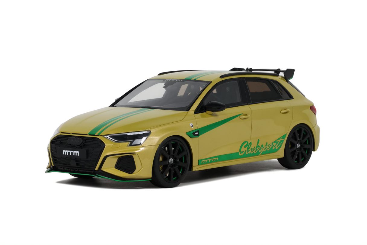 Spirit 1:18 Scale Resin Model Car - 2022 Audi S3 MTM Clubsport, Yellow - GT891