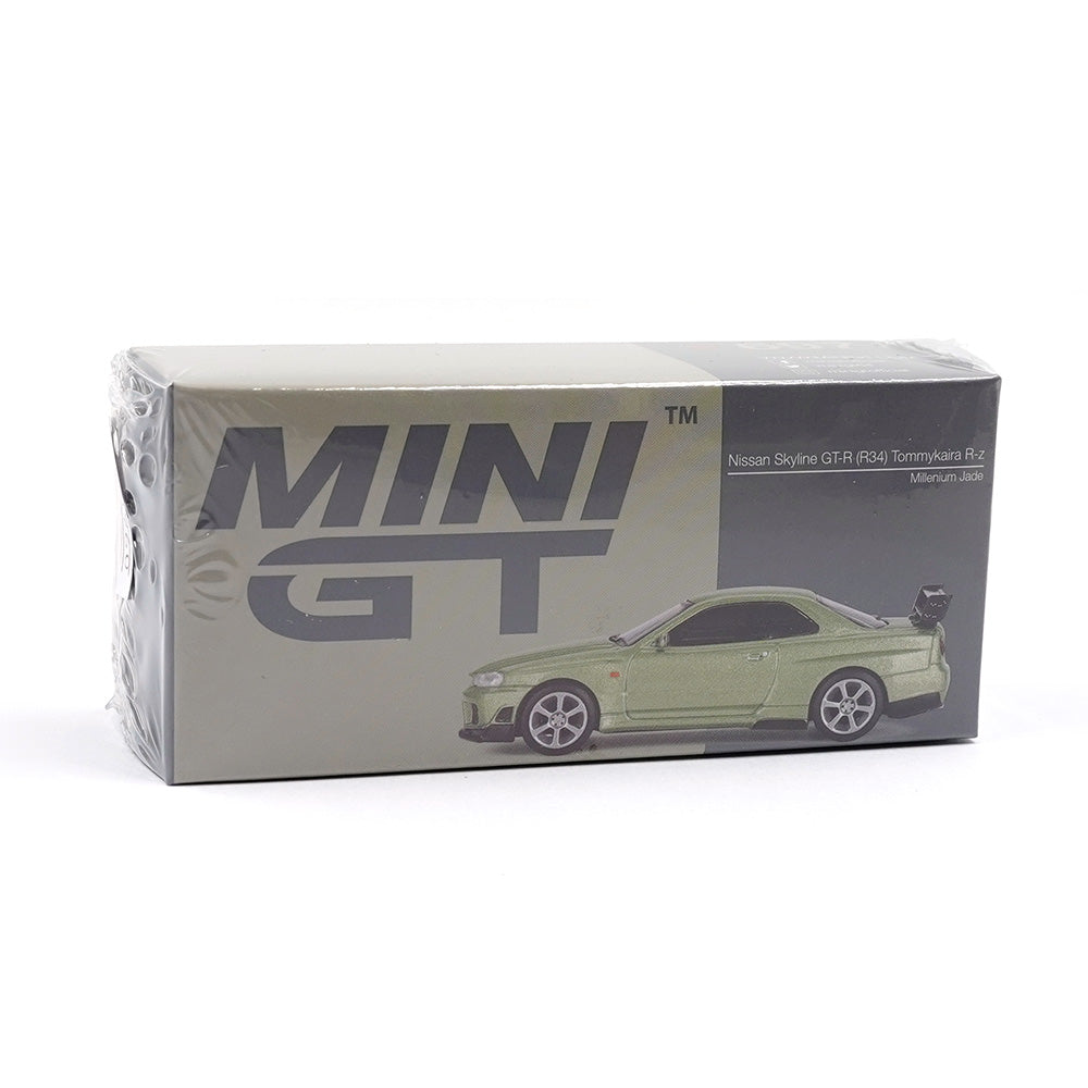 Mini GT 1:64 Diecast - Nissan Skyline GT-R (R34) Tommykaira R-z, Millenium Jade - 697-R