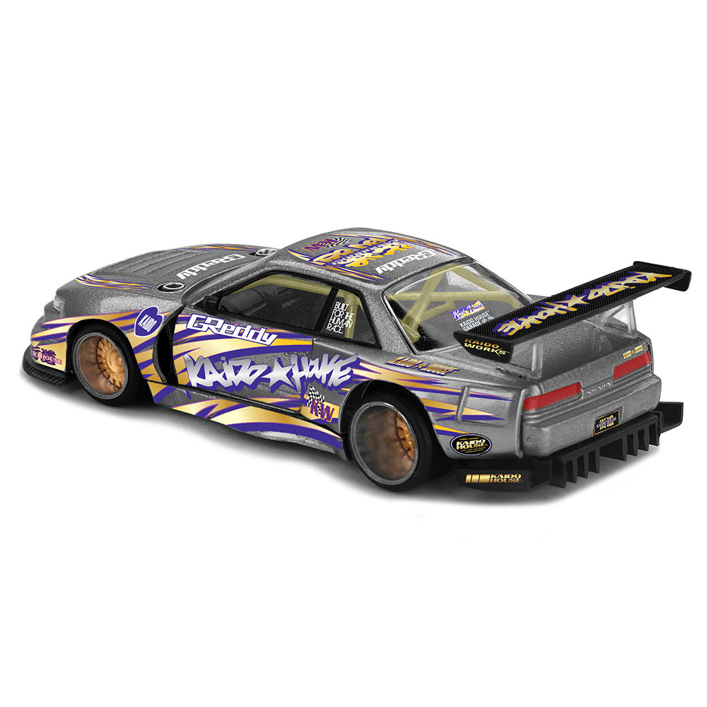 Mini GT Kaido House 1:64 - Nissan SILVIA S13-R KAIDO DRIFT V1, Grey - KHMG235