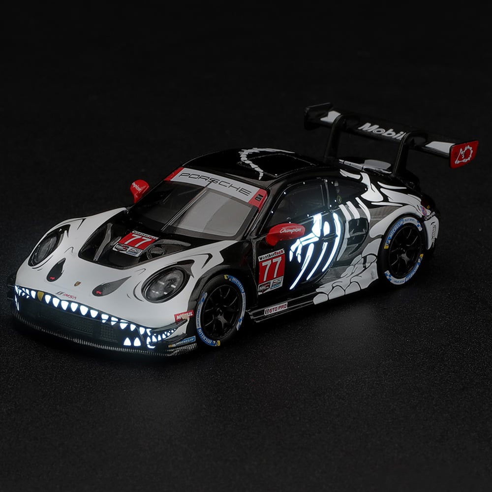 Mini GT 1:64 PORSCHE 911 GT3 R (992) NO.77 AO RACING SKELETON REXY 2026 IMSA PETIT LE MANS (LHD) - MGT01436-L