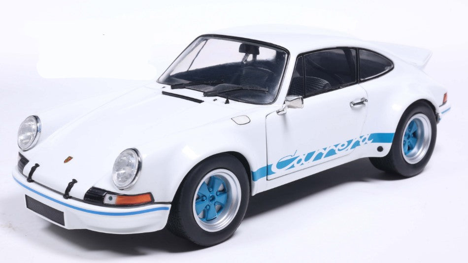 SOLIDO 1:18 Scale - 1973 Porsche 911 RSR White/Blue Carrera Stripes - S1801119