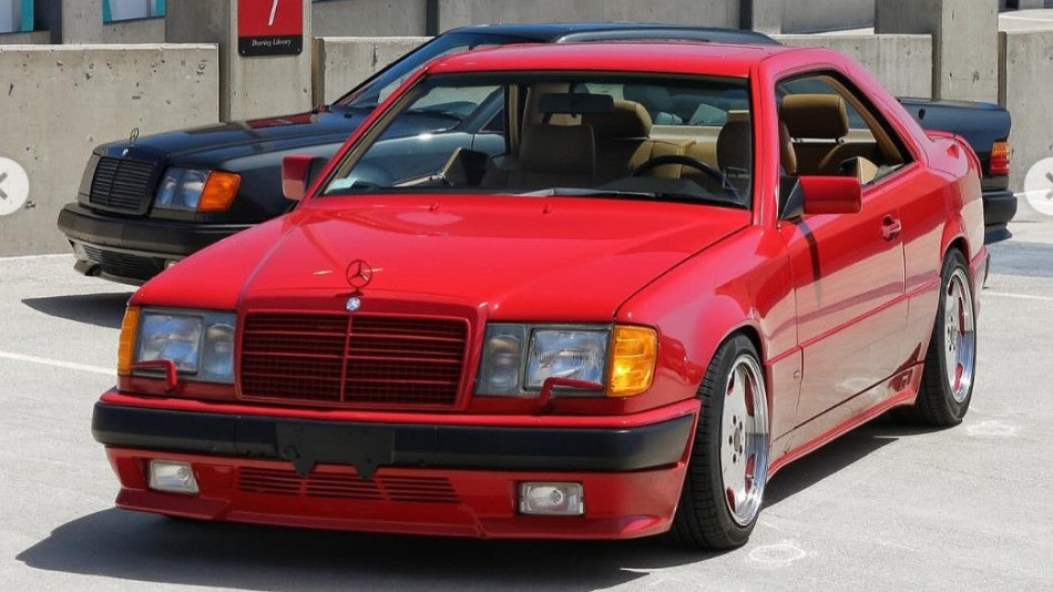 SOLIDO 1:43 Scale - 1988 Mercedes Benz 300CE 6.0 AMG 'The Hammer' Widebody, Signal Red - S4318902