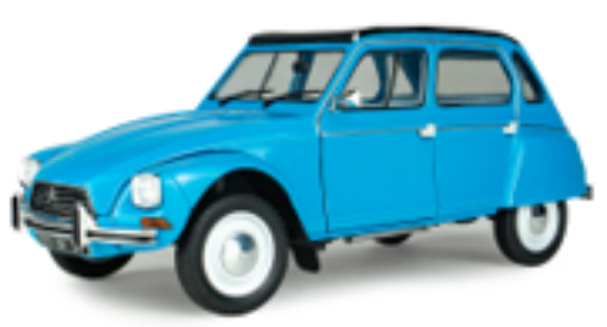 Solido 1:18 Diecast - 1974 Citroen Dyane, Blue Lagune - S1800309