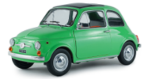 Solido 1:18 Diecast - 1960 Fiat 500, Deep Green - S1801410