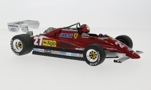 MCG 1:18 Scale Diecast Model Car - Ferrari 126C2, Formula 1, GP Belgium, 1982, Scuderia Ferrari SpA SEFAC, #27 - MCG18629F
