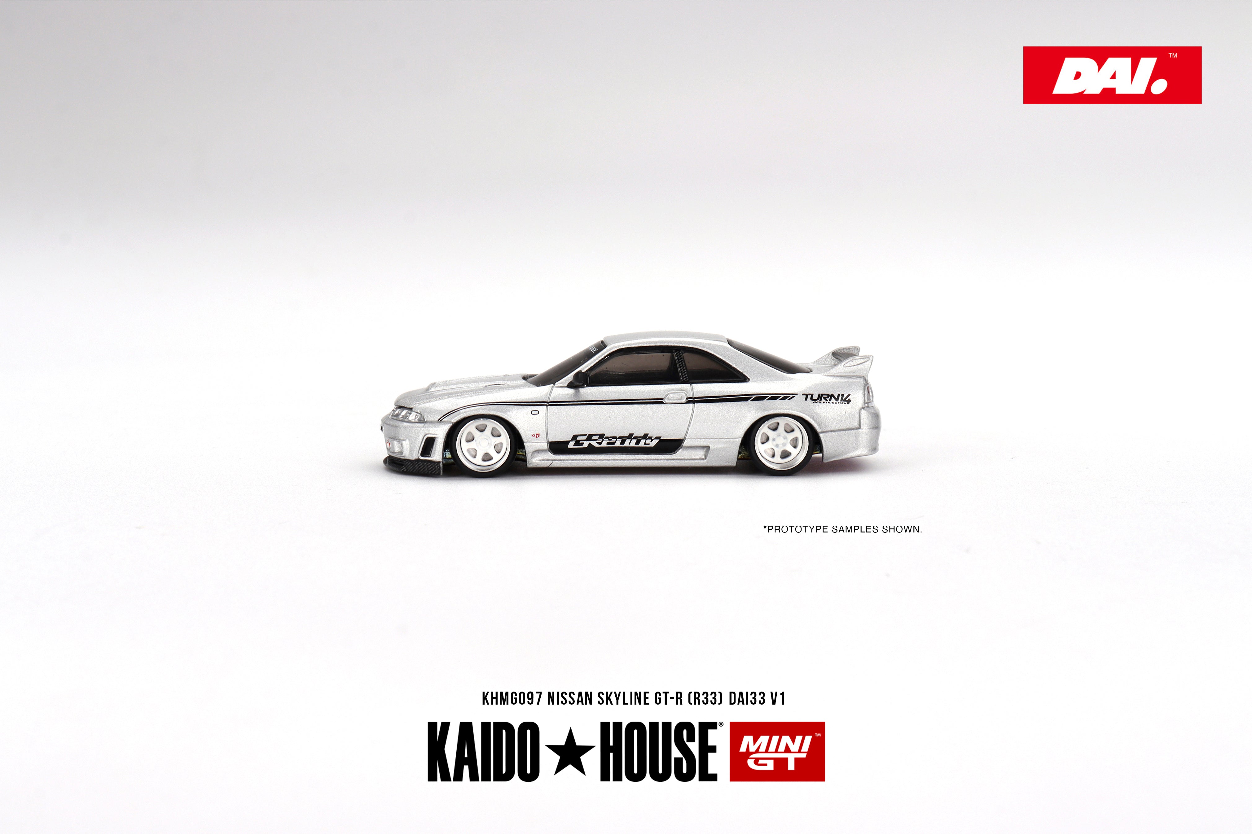 Mini Gt Kaido House 1:64 Nissan Skyline GT-R (R33) DAI33 V1, Silver - KHMG097