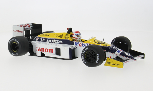 MCG 1:18 Scale Diecast Model Car - Williams FW11, Formula 1, GP Brazil, 1986, Canon Williams Honda Team, #6 - MCG18626F