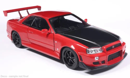 MCG 1:18 Diecast - 2002 Nissan Skyline GT-R (R34), Red - MCG181008-OP