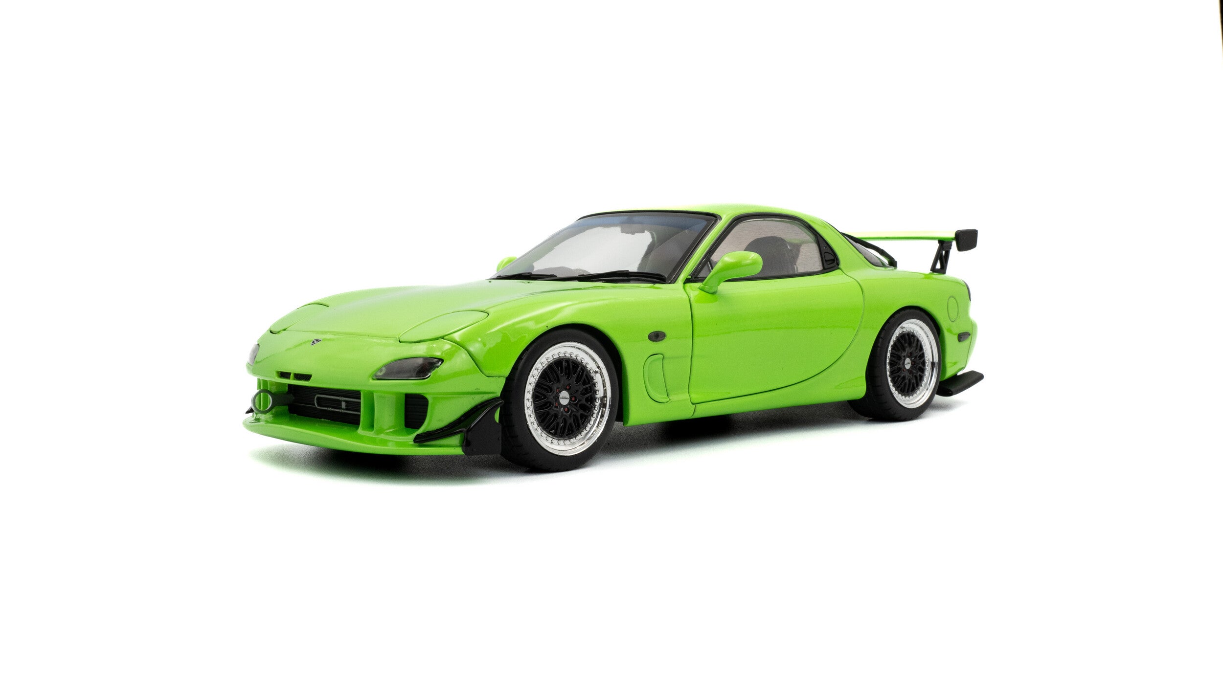 SOLIDO 1:18 Scale - 1999 Mazda RX7 FD3RS, Solido Works, Neon Green - S1810606