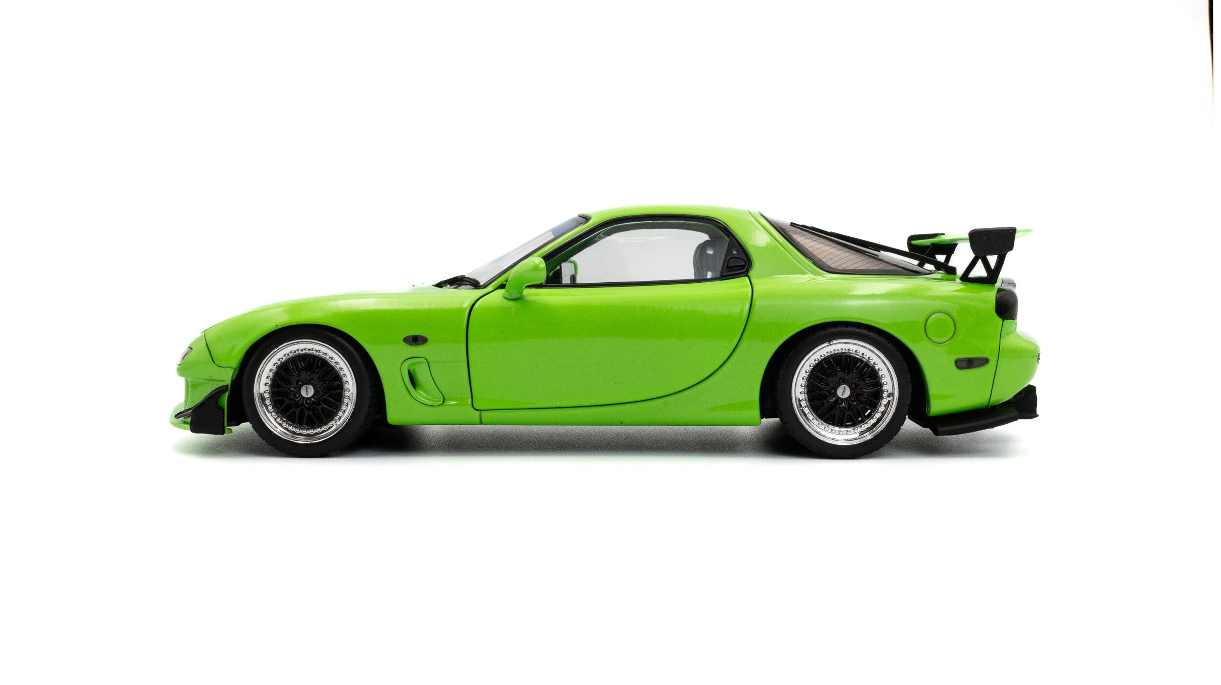 SOLIDO 1:18 Scale - 1999 Mazda RX7 FD3RS, Solido Works, Neon Green - S1810606