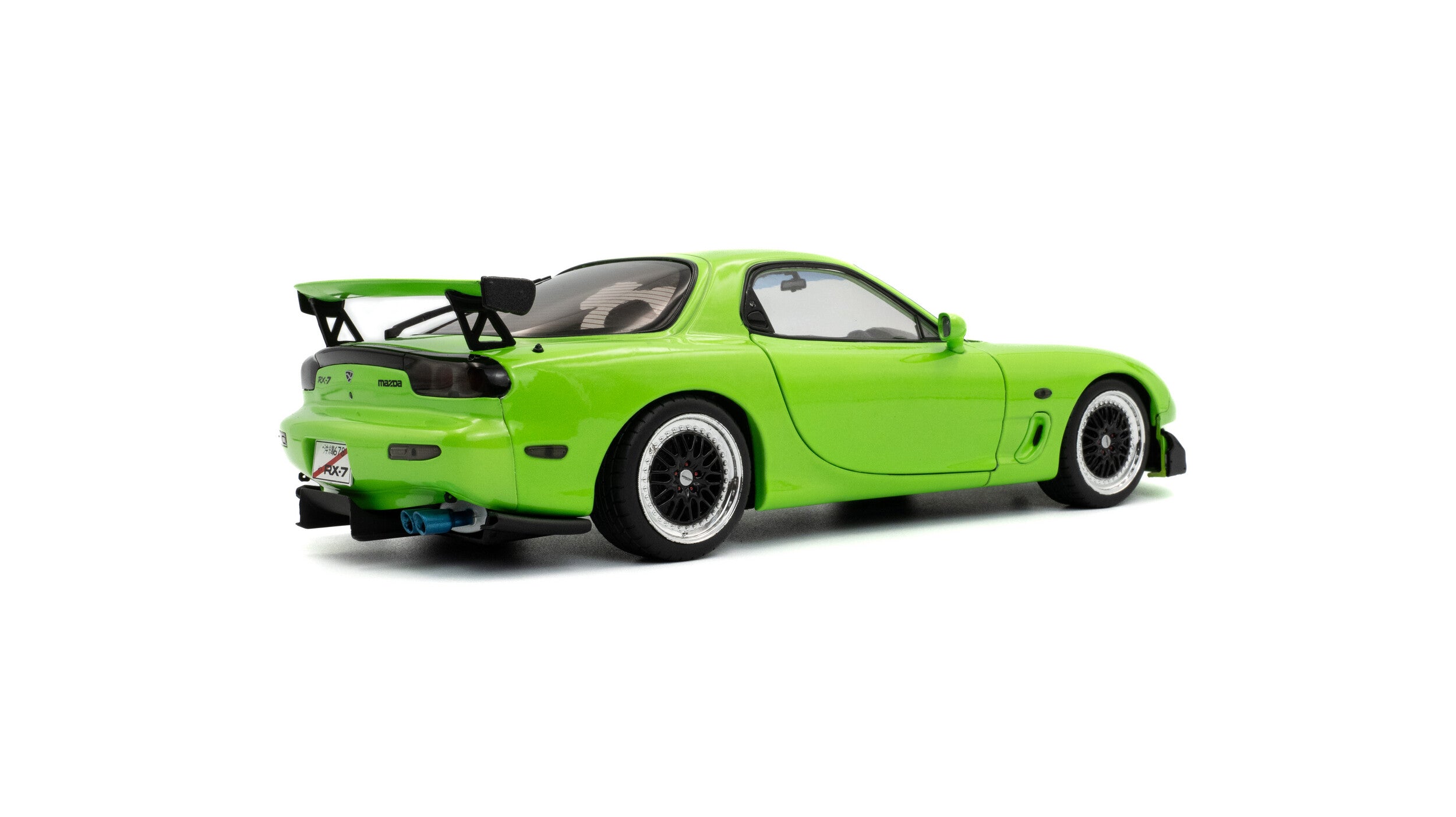 SOLIDO 1:18 Scale - 1999 Mazda RX7 FD3RS, Solido Works, Neon Green - S1810606