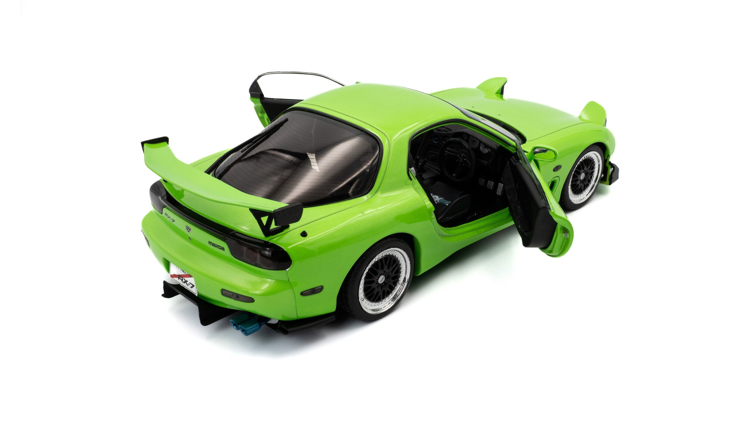 SOLIDO 1:18 Scale - 1999 Mazda RX7 FD3RS, Solido Works, Neon Green - S1810606