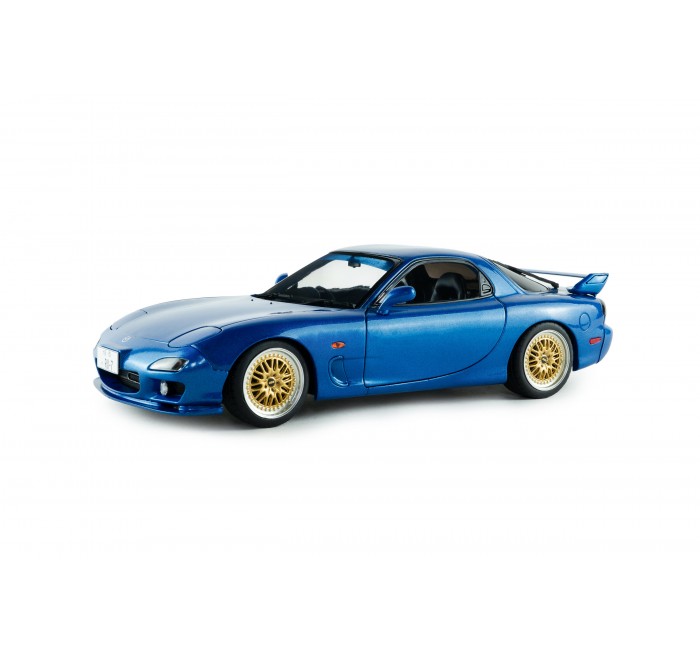 SOLIDO 1:18 Scale Diecast - 1999 Mazda RX7 FD RS, Innocent Blue Mica - S1810611
