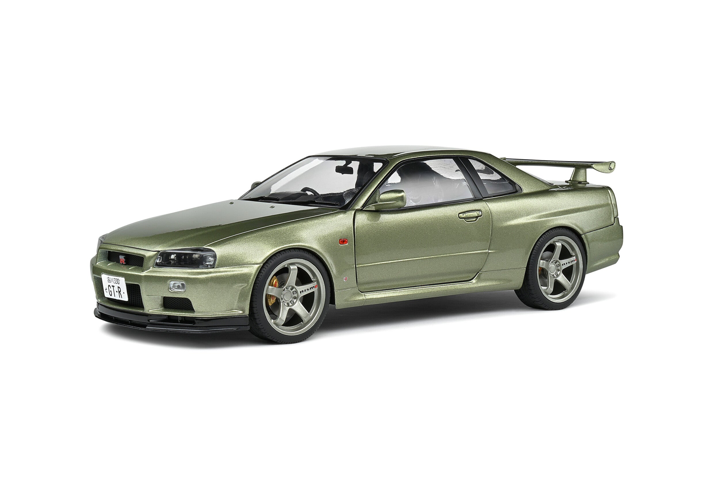 SOLIDO 1:18 Scale Diecast Model Car, Nissan Skyline GT-R (R34) in Metallic Green