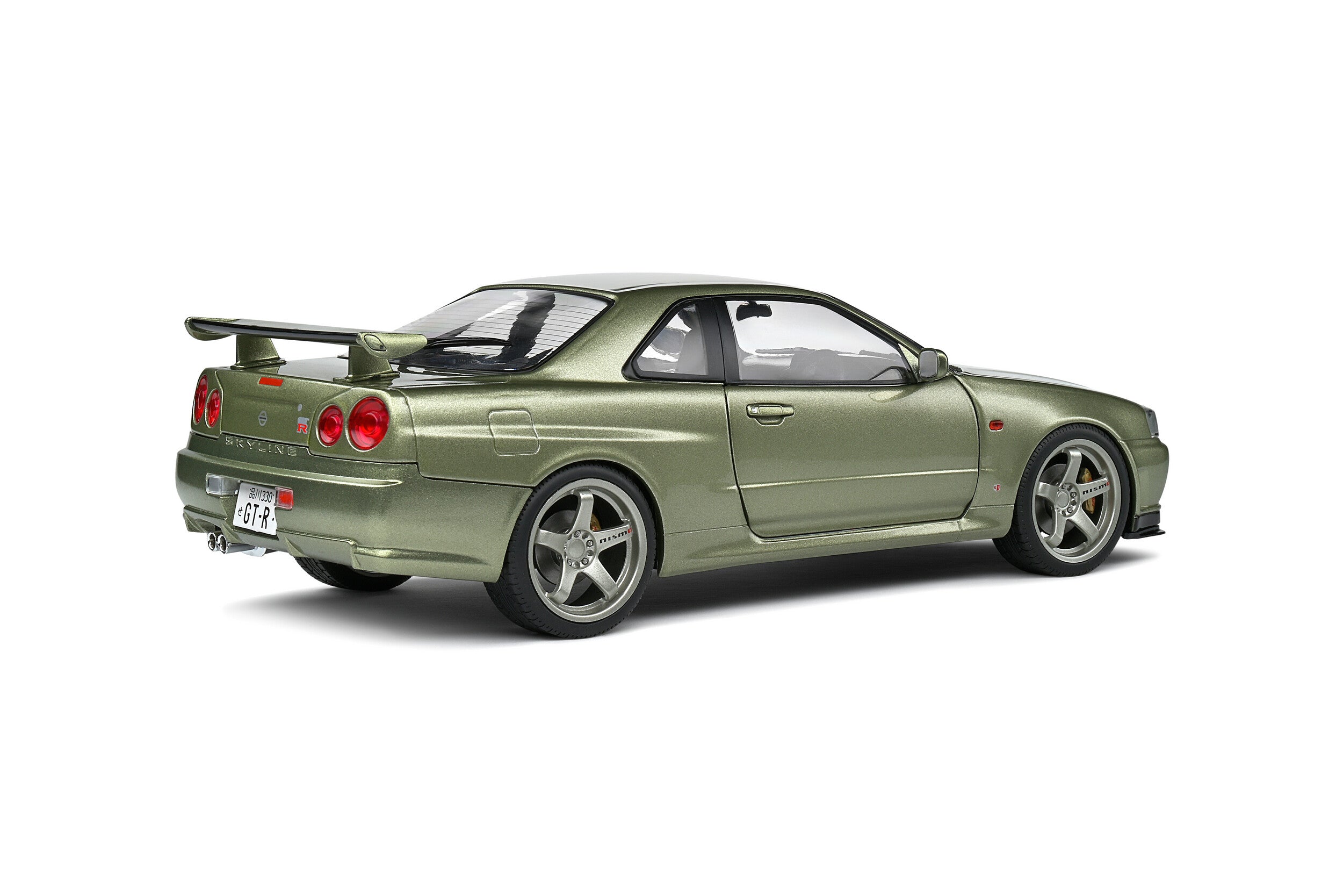 SOLIDO 1:18 Scale Diecast Model Car, Nissan Skyline GT-R (R34) in Metallic Green