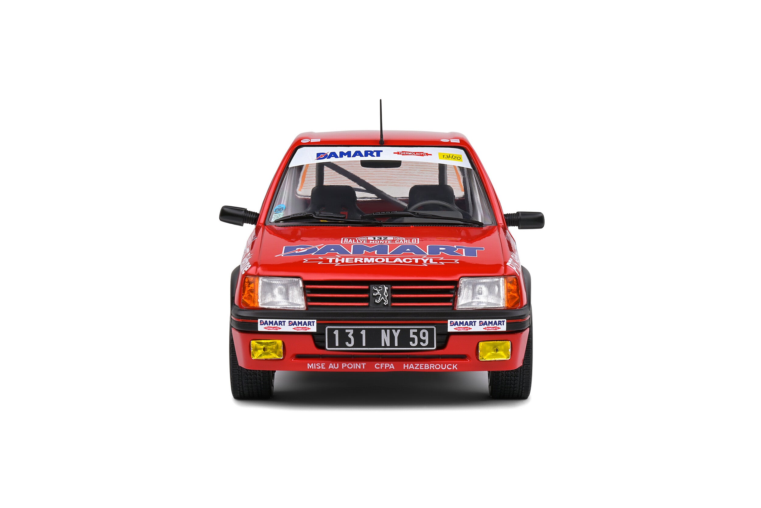 Solido 1:18 Diecast Model - Peugeot 205 Rallye GTi 1.6L – Rallye Monte Carlo – 1986 – #132 Delecour/Pauwels