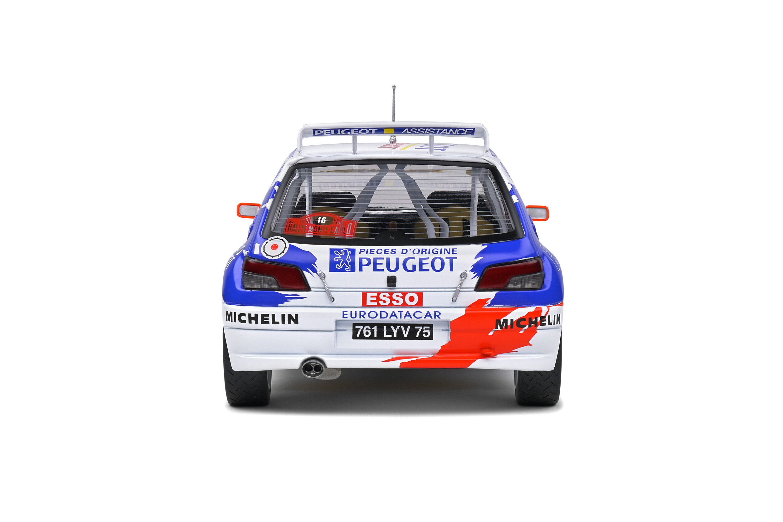 SOLIDO 1:18 Scale Diecast - PEUGEOT 306 MAXI NIGHT VERSION – RALLYE MONTECARLO – 1998 – #16 G.PANIZZI / H.PANIZZI