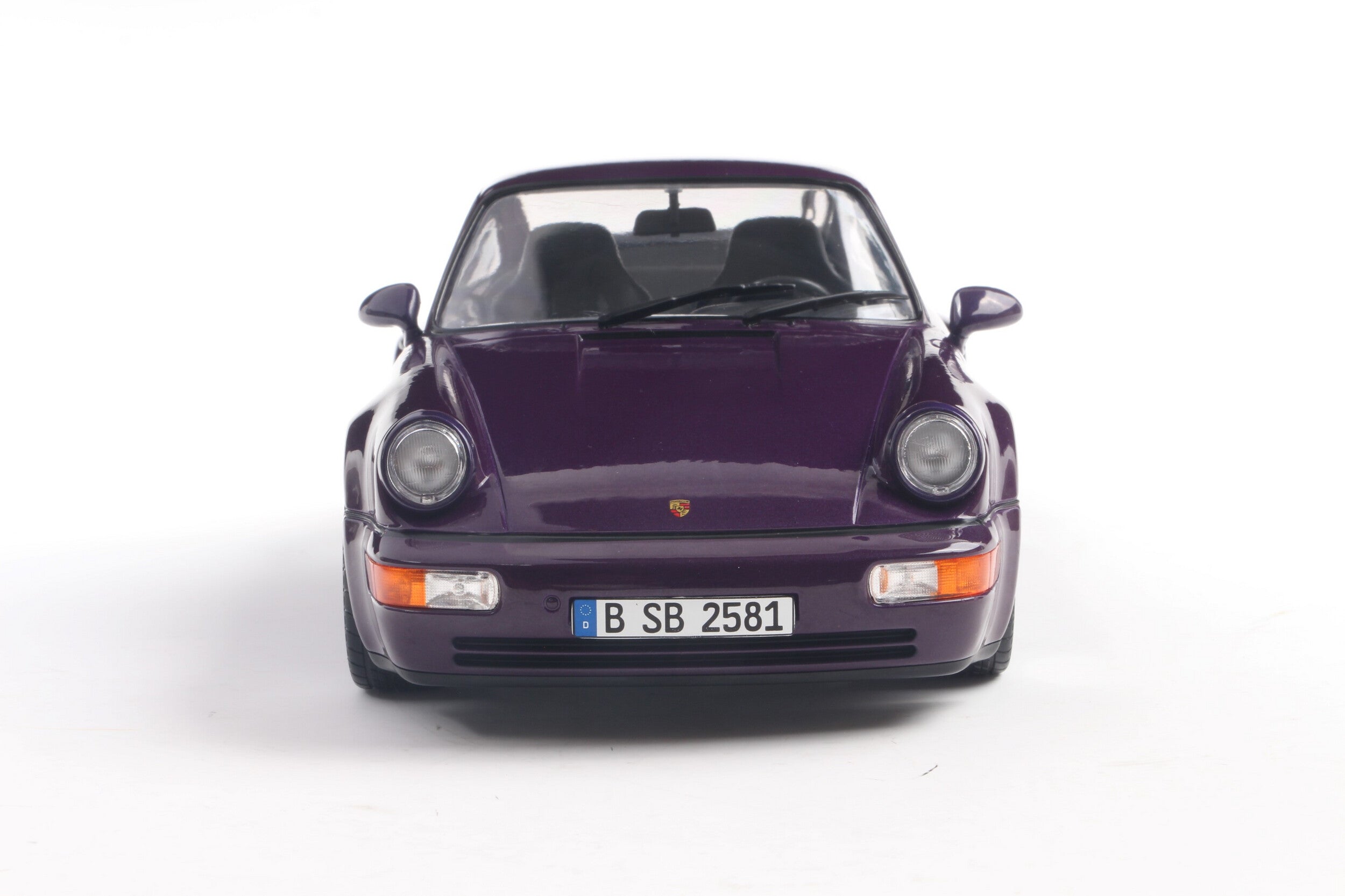SOLIDO 1:18 Scale - 1990 Porsche 911 (964) Turbo , Violet Blue Metallic - S1803412