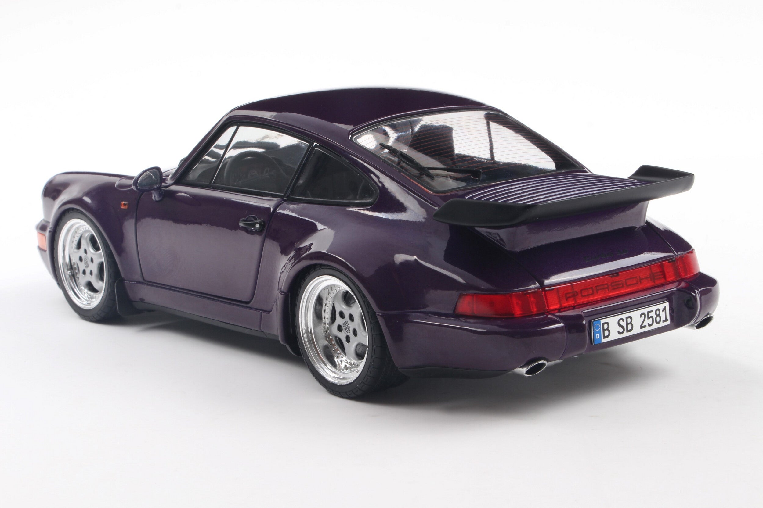 SOLIDO 1:18 Scale - 1990 Porsche 911 (964) Turbo , Violet Blue Metallic - S1803412
