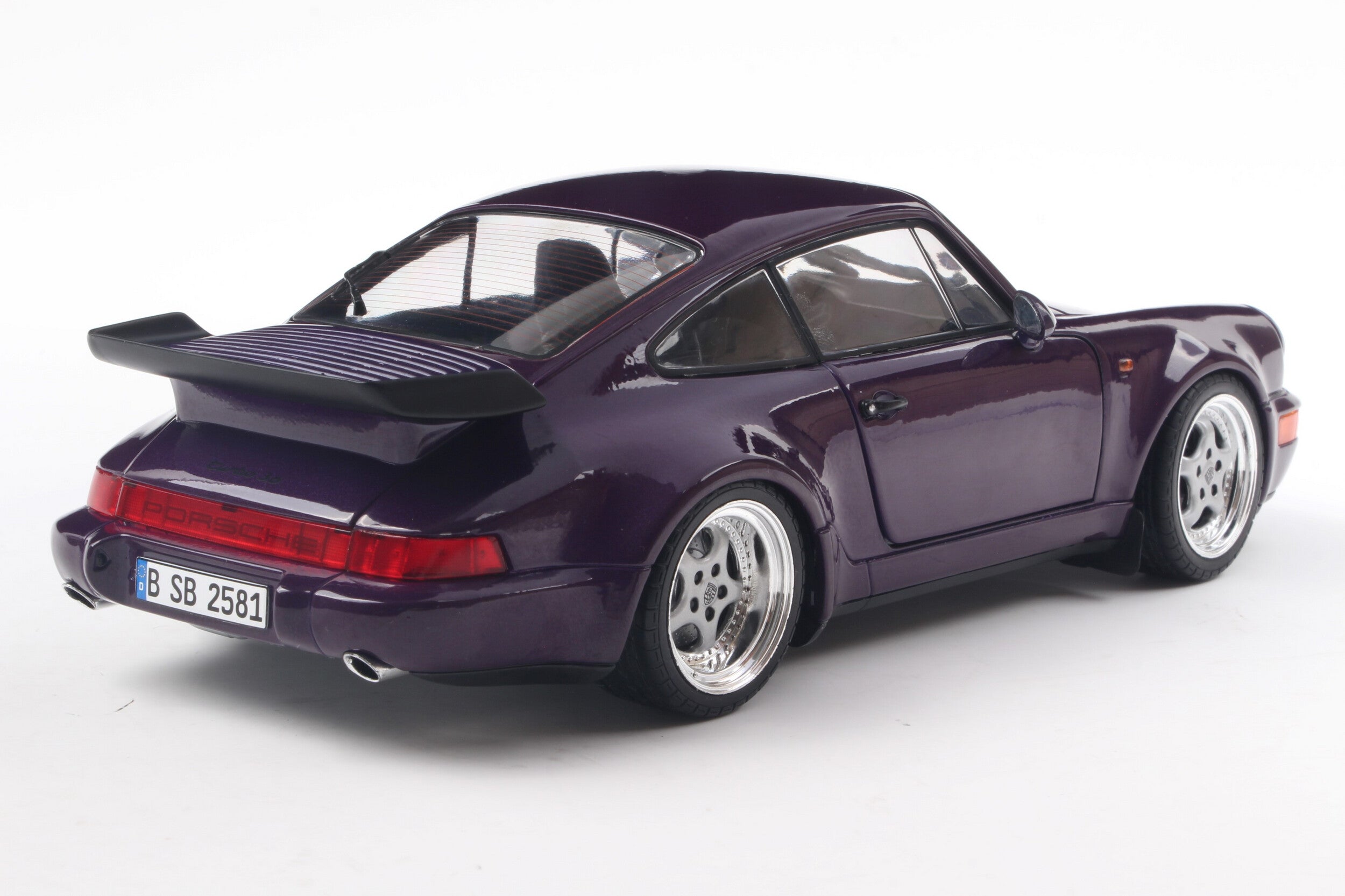 SOLIDO 1:18 Scale - 1990 Porsche 911 (964) Turbo , Violet Blue Metallic - S1803412