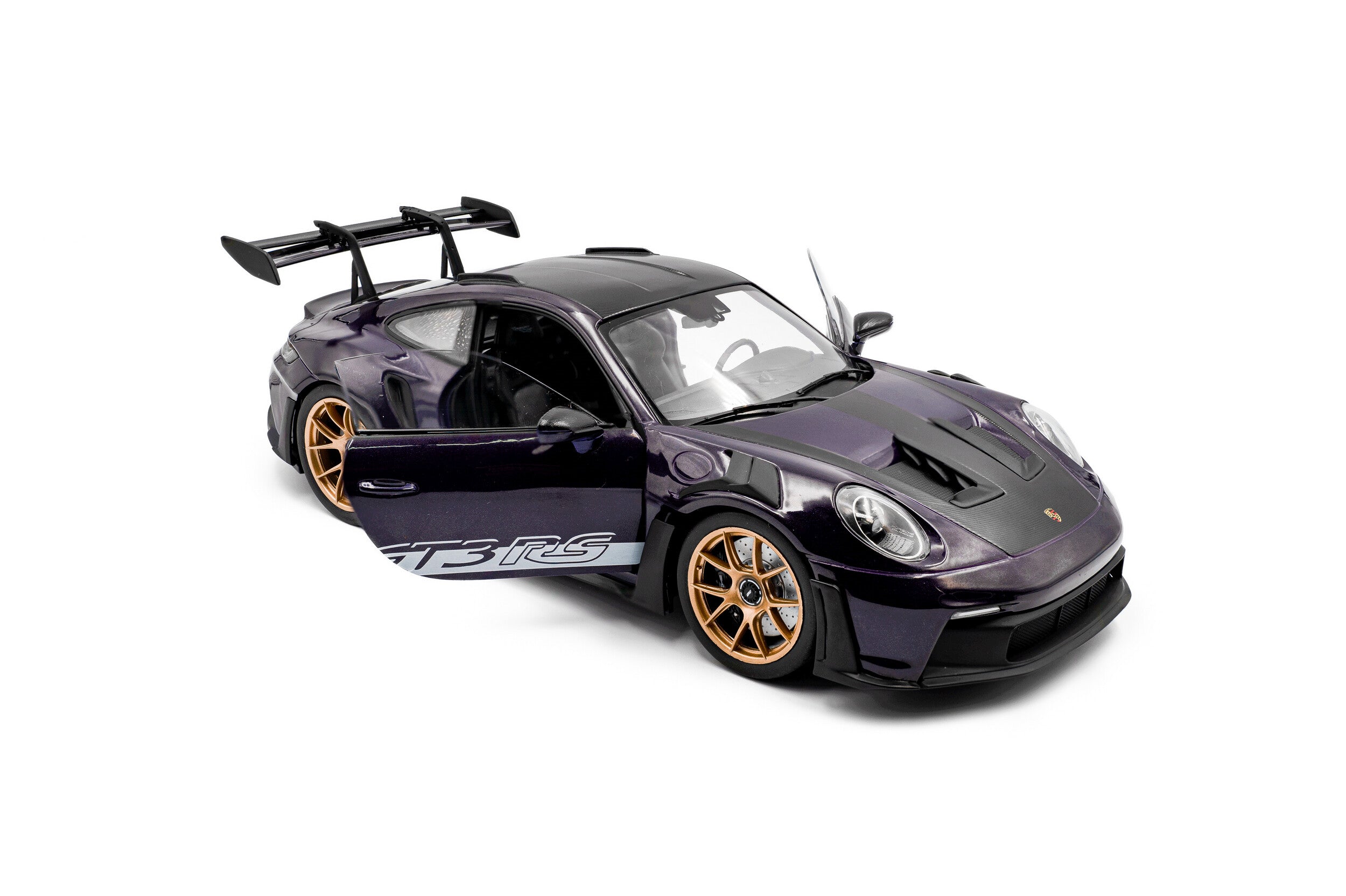 SOLIDO 1:18 Scale Diecast Model, 2024 PORSCHE 911 GT3RS WEISSACH PACKAGE, VIOLA PURPLE METALLIC - S1812103