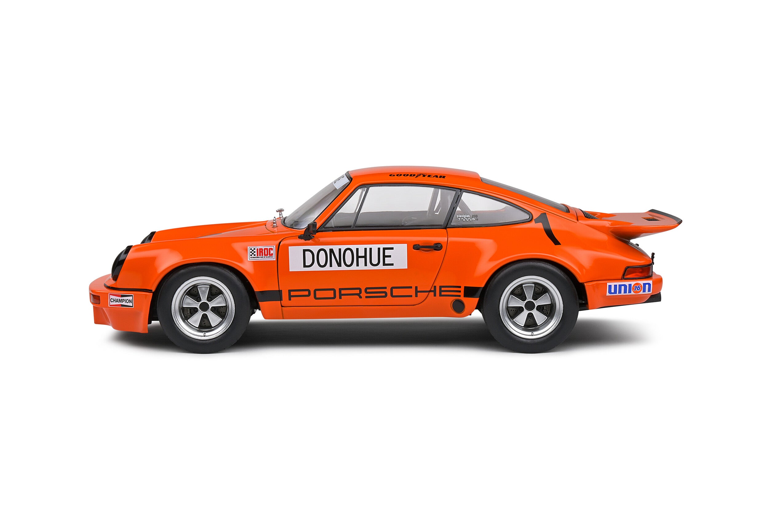 SOLIDO 1:18 Scale Diecast, Porsche 911 IROC 1974 Daytona - Follmer #1, Orange - S1810701