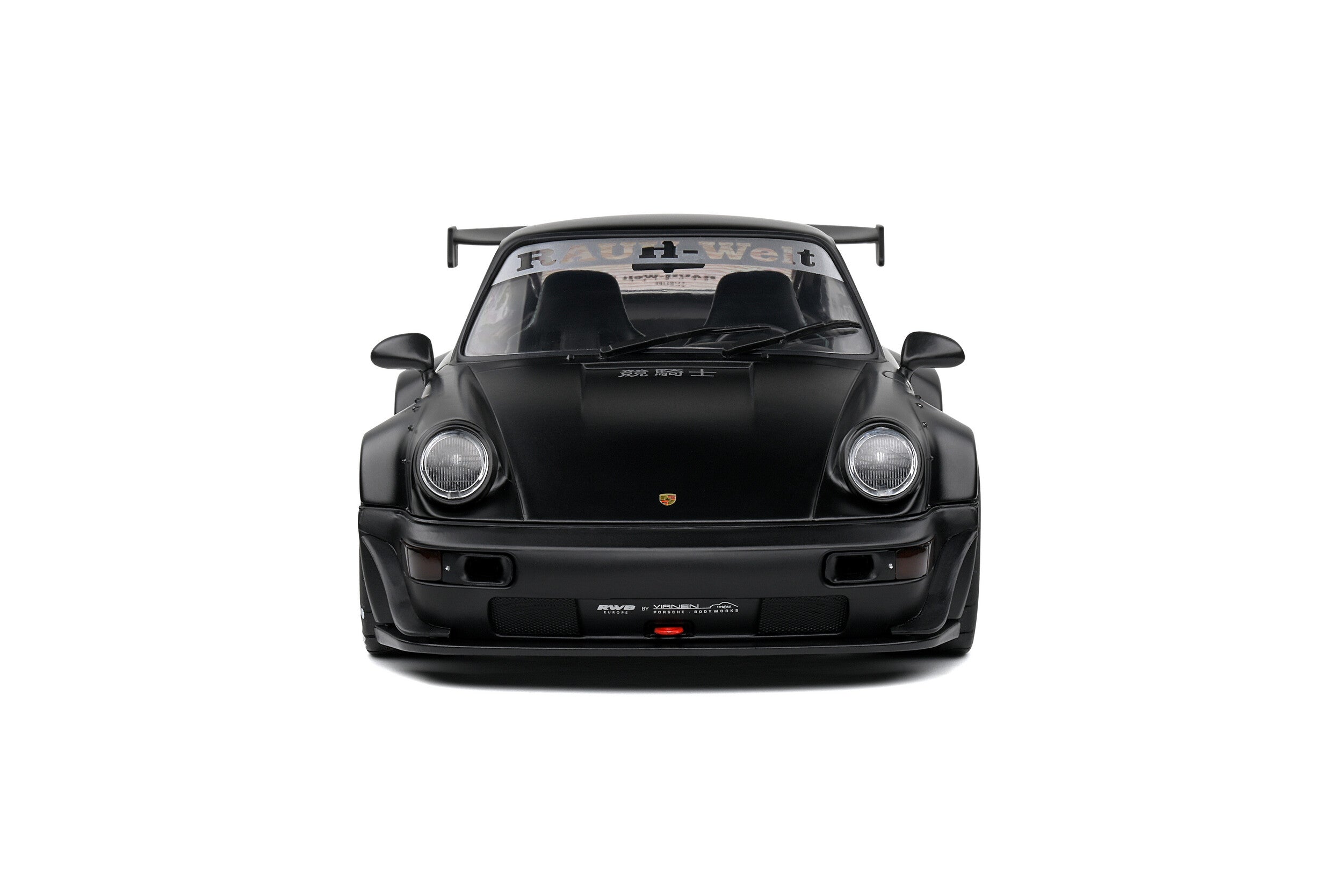 SOLIDO 1:18 Scale Diecast Model, Porsche 911 (964) RWB Bodykit Darth Vader Black 2016 - 1807508