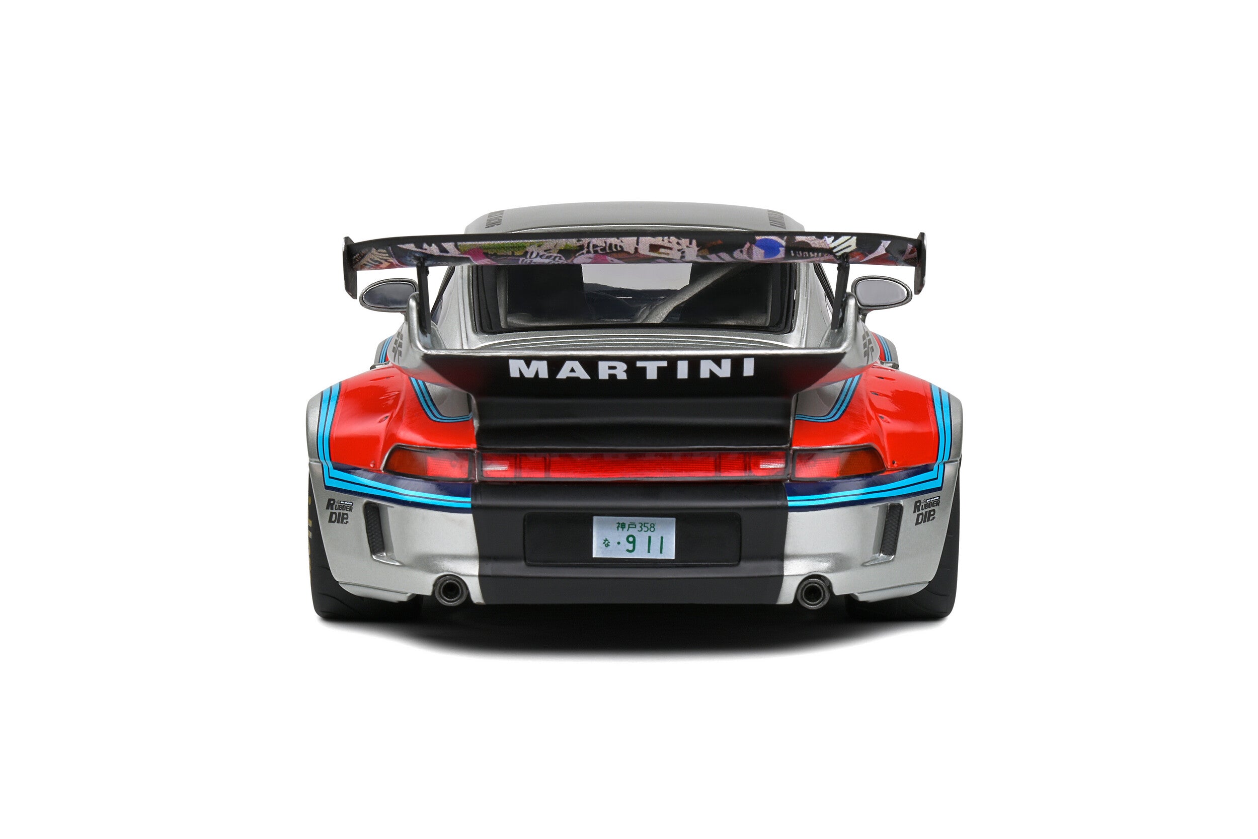 SOLIDO 1:18, 2020 Porsche 911 (964) RWB Bodykit Martini - Grey / Silver