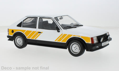 MCG 1:18 Scale Diecast Model Car - Opel Kadett D SR (Vauxhall Astra mk1) White/Yellow - MCG18534