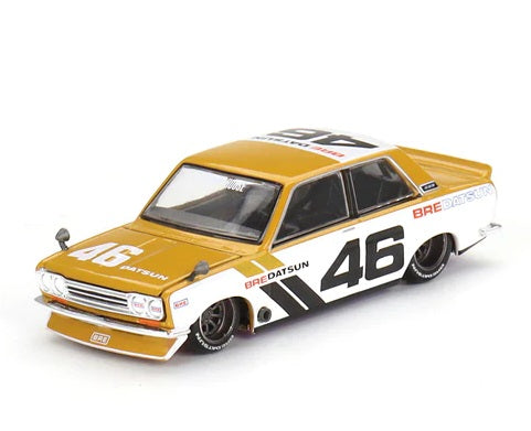 Mini GT 1:64 Scale Kaido House Datsun Kaido BRE510 Street - White/Gold - KHMG052