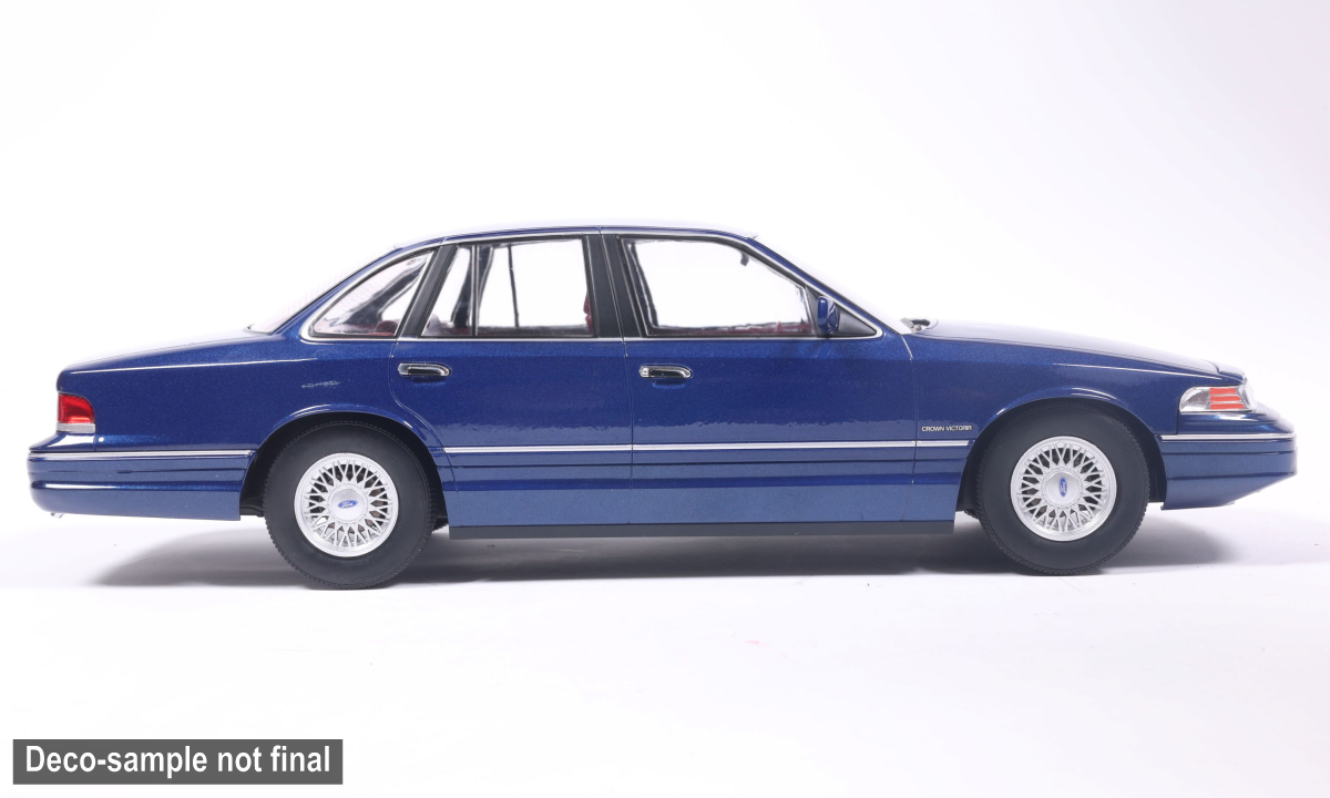MCG 1:18 Scale Diecast - 1993 Ford Crown Victoria, Dark Blue - MCG18030
