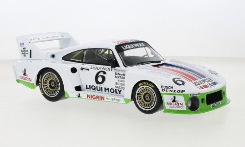 MCG 1:18 Scale Diecast Model Car - Porsche 935 J, DRM, Spa-Francorchamps, 1980, Liqui Moly, #6, White - MCG18804R
