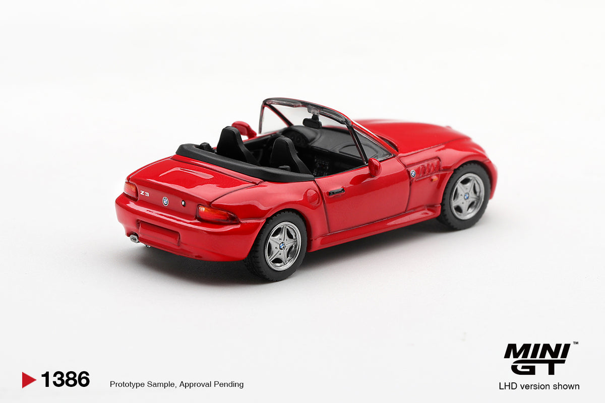Mini GT 1:64 Diecast - BMW Z3, HELLROT (RHD), Red - MGT01386-R