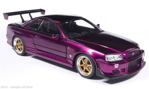 MCG 1:18 Diecast - 2002 Nissan Skyline GT-R (R34), Purple - MCG181007-OP