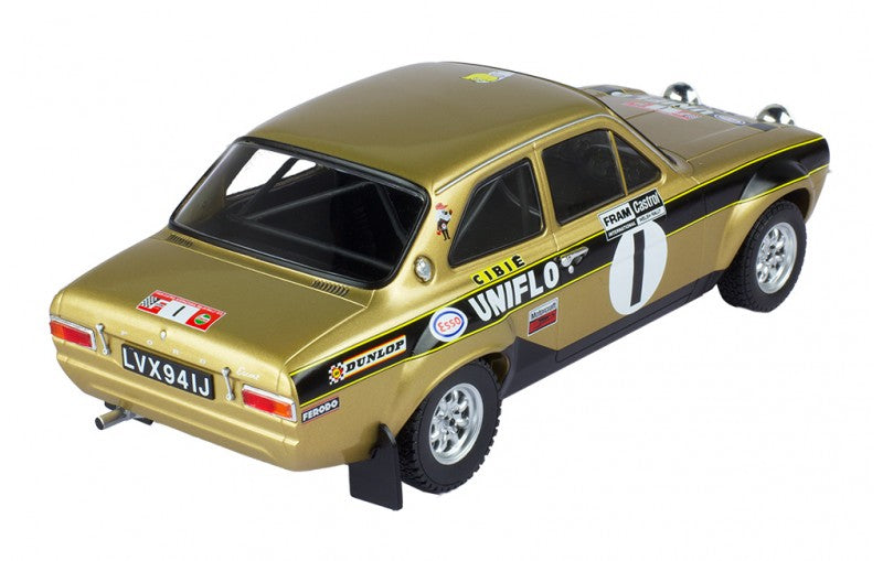 IXO 1:18 FORD ESCORT MK1 RS1600 #1 OLD GOLD WINNER WELSH RALLY 1972 ROGER CLARK