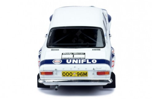 IXO 1:18 FORD ESCORT MK1 White RS1600 Uniflo RAC Rally 1973 #1 R.Clark / T.Mason