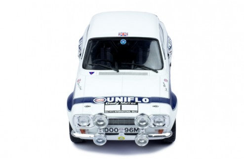 IXO 1:18 FORD ESCORT MK1 White RS1600 Uniflo RAC Rally 1973 #1 R.Clark / T.Mason