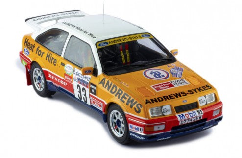 IXO 1:18 Scale Diecast Ford Sierra Cosworth 1989 RAC Rally - #33 Brookes Andrews