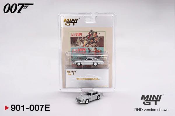 Mini GT 1:64 Aston Martin DB5 James Bond 007 THUNDERBALL English RHD - BLISTER PACKAGING - MGT00901-007E