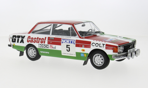 MCG 1:18 Scale Diecast Model Car - Volvo 142, Rally WM, 1000 Lakes Rally, 1973, #5 - MCG18529R