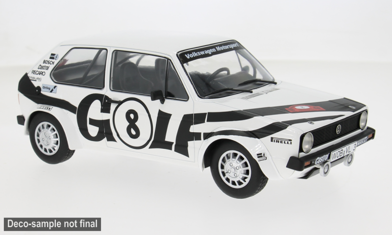 MCG 1:18 Scale Diecast - 1979 VW Golf I Gr.2 – Rally Hunsrück 1979, #8, H. Bohne / P. Diekmann - MCG18824R