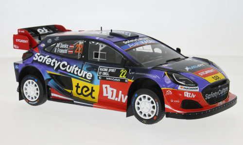 IXO 1:18 Diecast - Ford Puma Rally1, WRC, Rally Sweden, 2025, #22, M.Sesks/R.Francevic - IXO18RMC240.22