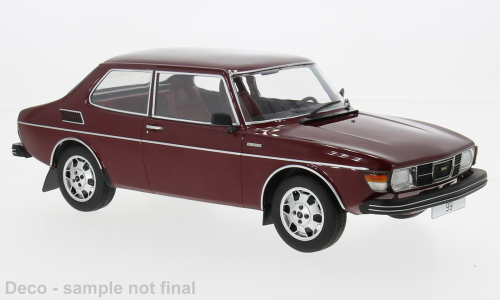 MCG 1:18 Scale Diecast - 1977 Saab 99 Turbo, Dark Red - MCG18441