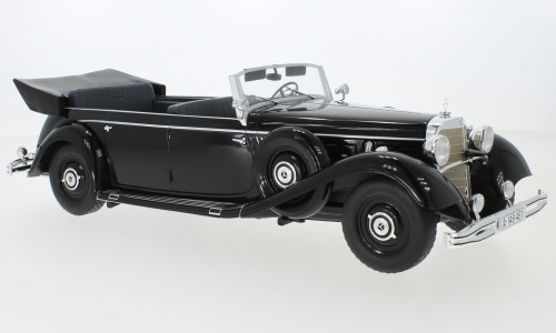MCG 1:18 Scale Diecast - 1938 Mercedes 770 (W150) Cabriolet, Black - MCG18207