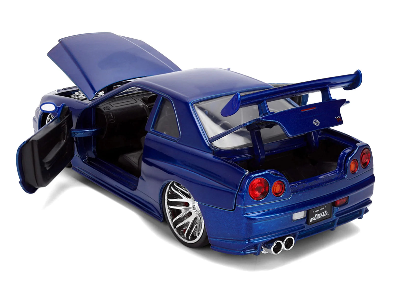 Jada Diecast - 1:18 Brian's Nissan Skyline GT-R (R34) Colour Brush Finish - BLUE - 37704