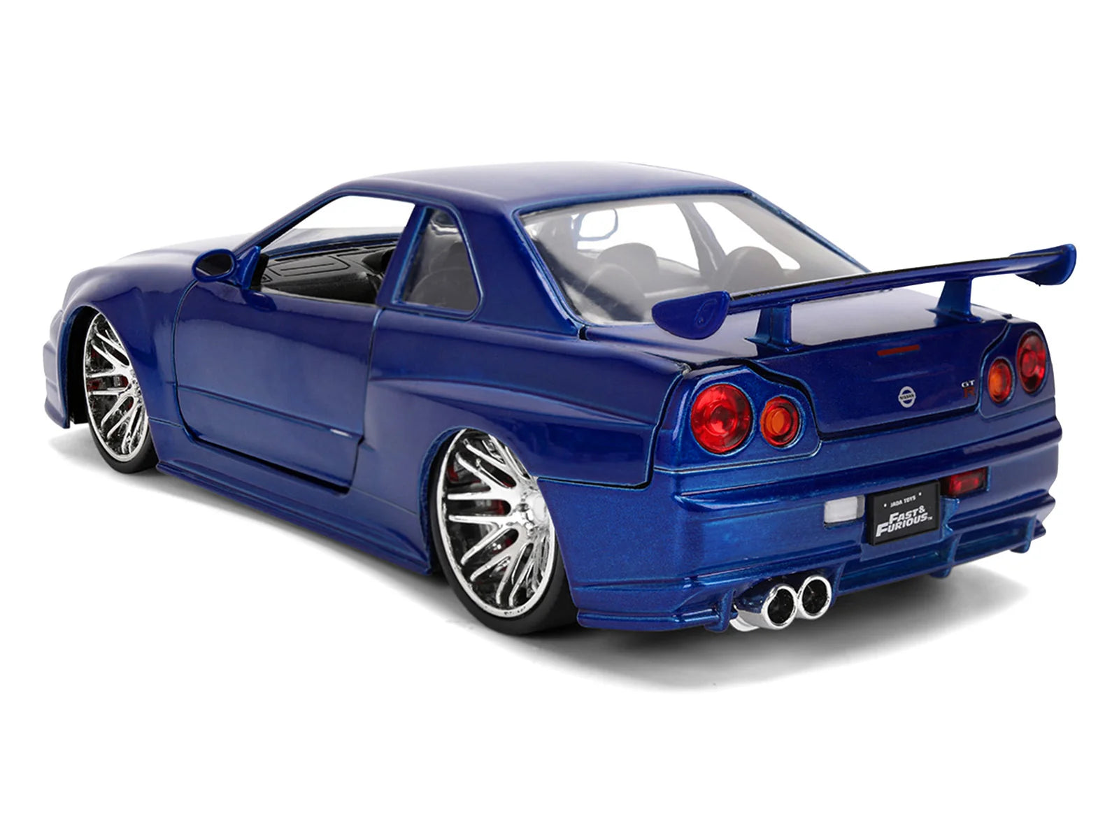 Jada Diecast - 1:18 Brian's Nissan Skyline GT-R (R34) Colour Brush Finish - BLUE - 37704
